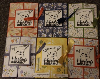 Set of 6 Stampin Up Homemade Greeting Card Harley's Dream  6946