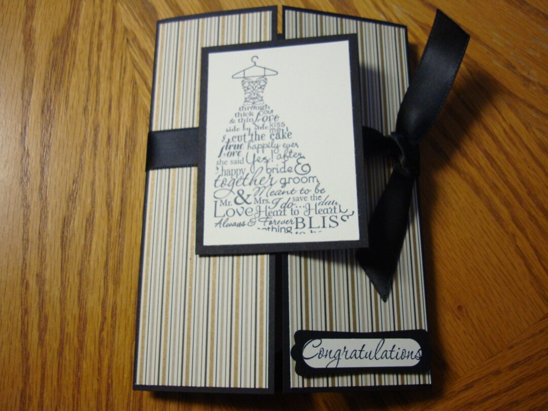 Stampin up Homemade Greeting Card Wedding Congratulations 6206 - Etsy