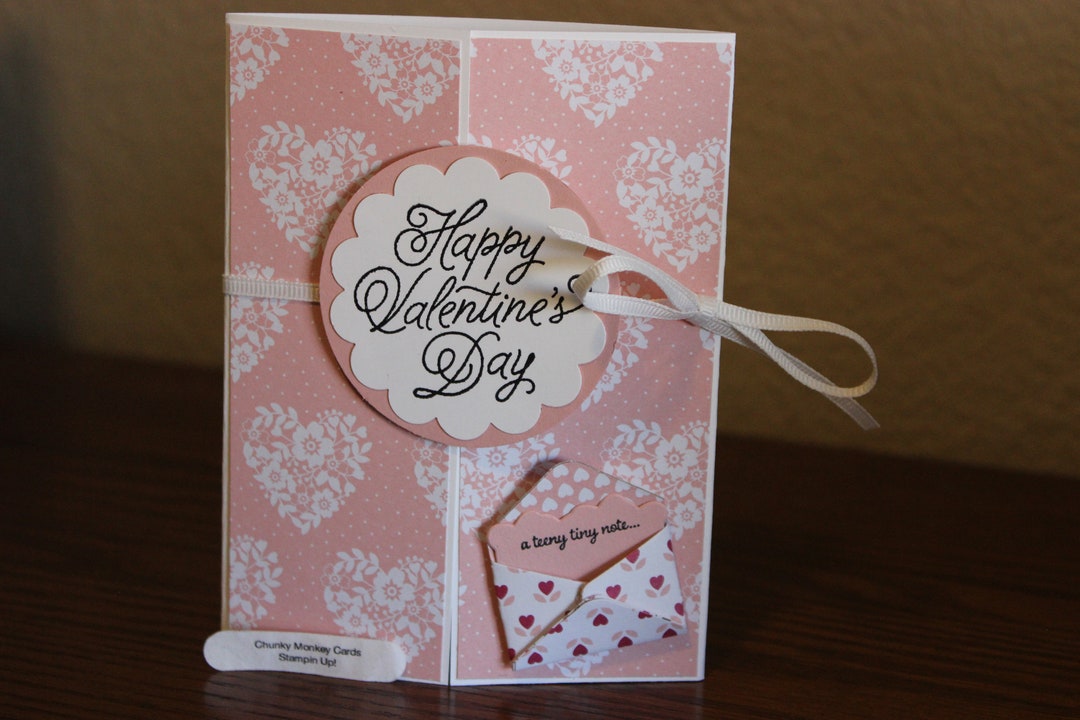 Stampin up Homemade Greeting Card Happy Valentines Day Sending Love a ...