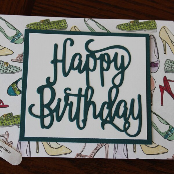 Stampin Up Homemade Greeting Card Happy Birthday 7762 Best Dressed Shoes