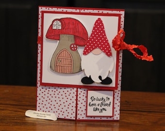 Stampin Up Kindest GNOMES Homemade Greeting Card Love Notes 9319