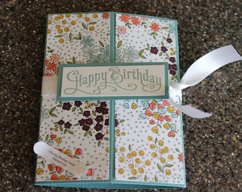 Stampin Up Homemade Greeting Card Happy Birthday 6700 Wild Flowers