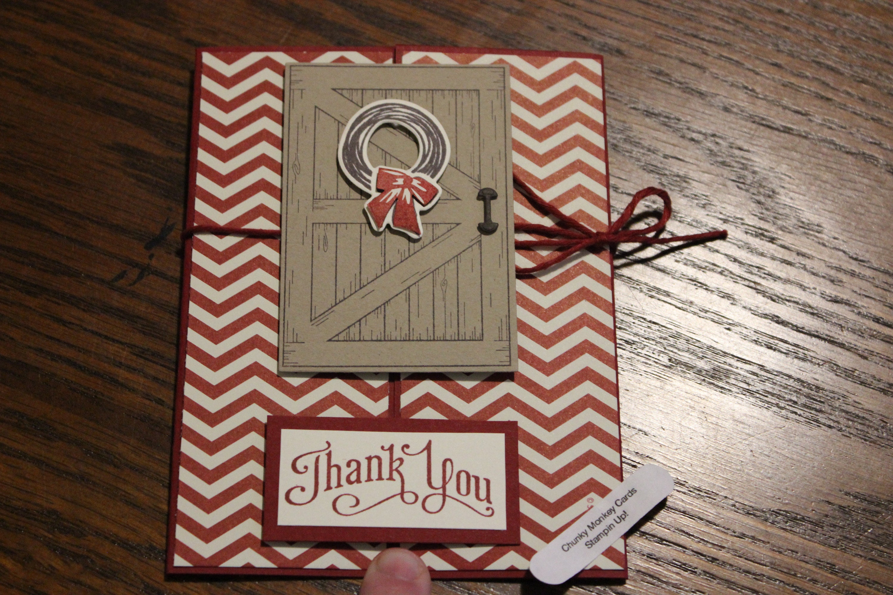 Stampin Up Christmas Cards 2022 Barn Door Stampin Up Homemade Greeting Card Barn Door Thank | Etsy Singapore