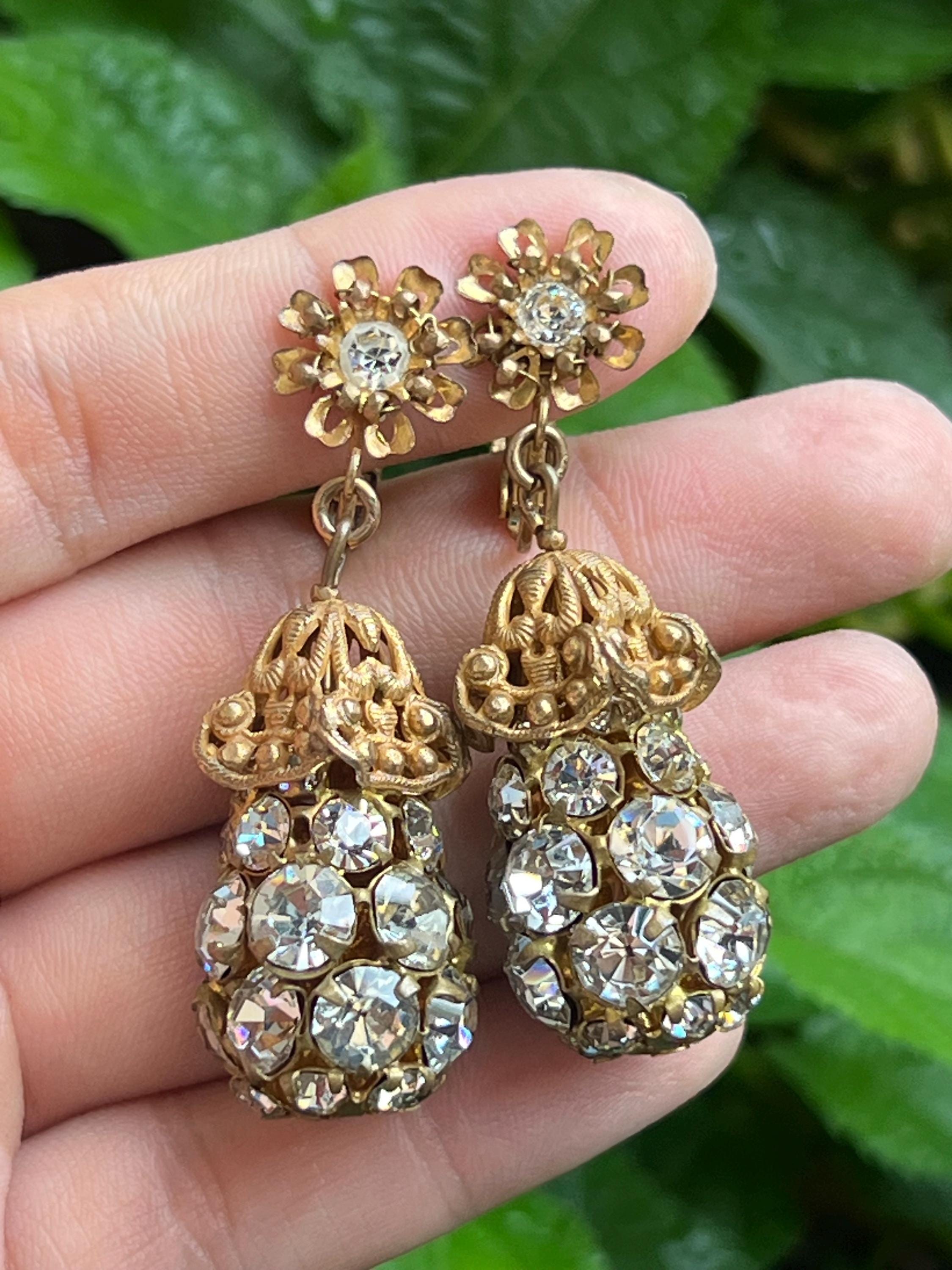 Earrings Vintage Miriam Haskell - Etsy