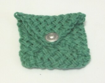 Green Woven Purse or Business Card Holder