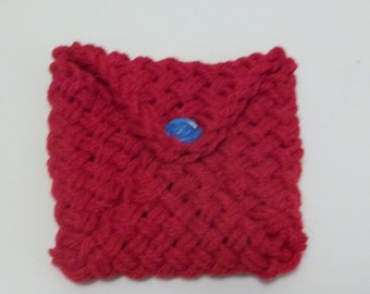 Red Woven Purse or Business Card Holder