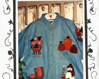 Dressed for all seasons applique shirt pattern