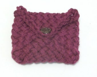 Maroon Woven Purse or Business Card Holder