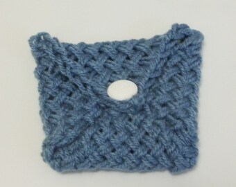 Slate Blue Woven Purse or Business Card Holder