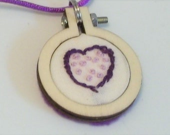 Mini Hoop Necklace – Purple Heart