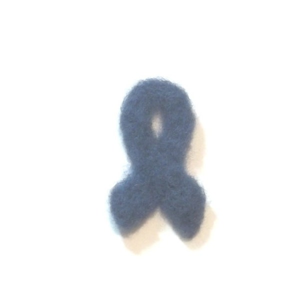 Needle felted Awareness Ribbon magnet – Dark Blue