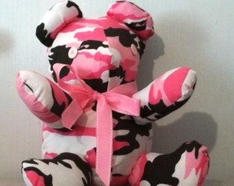 Pink Camo Bear