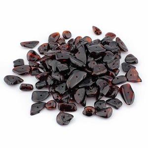 Baltischer Bernstein poliert gebohrte lose Perlen - 200 gr - schwarze Farbe