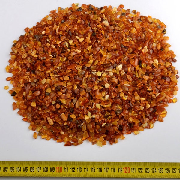 Baltic Amber Poli Perles lâches - SANS TROUS - 400 gr - Mix Colored