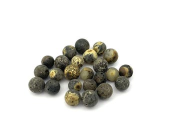 Perle En Ambre Naturel Baltique 8mm - Couleur Miel Jaune Vert Noir, Boule Pour Bijoux