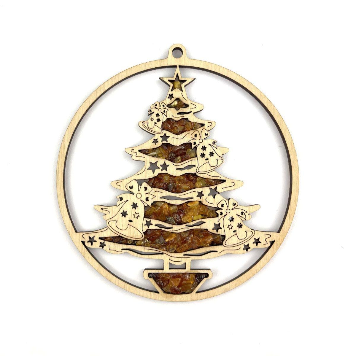 Genuine Amber Stones Vitrage Sun Catcher Ornament Mandala Magnetic Souvenir Design Modern Window Decoration Christmas Tree