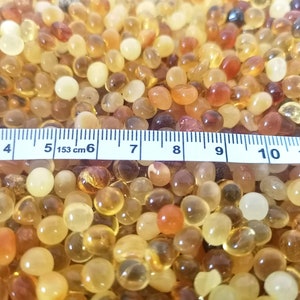 Baltic Amber Polished UNHOLED Loose Rounded Baroque Beads - 1200 gr Mix Colors