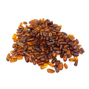 Natural Amber Baltic Loose Polished Oval Cognac Color Beads, 100g