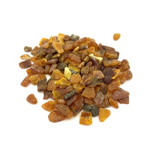 Natural Amber Loose Raw Chips Honey Color Beads, Drilled, 100g