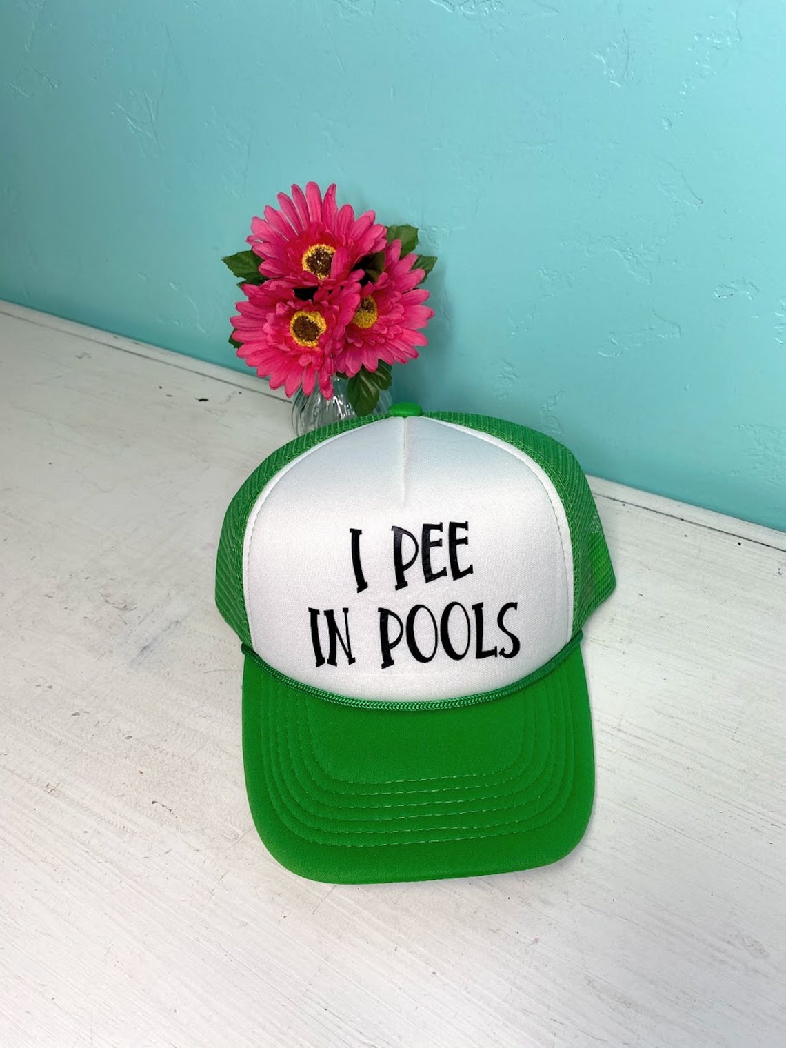 I pee in pools hat trucker hat for women funny sarcastic silly Etsy