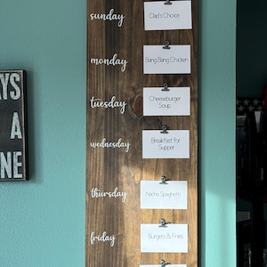 Get Organized with a Rustic Wooden Menu Board