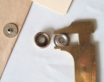 Button snap in nickel for your next craft project