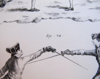 Photos of vintage fencing diagrams French fencing illustration