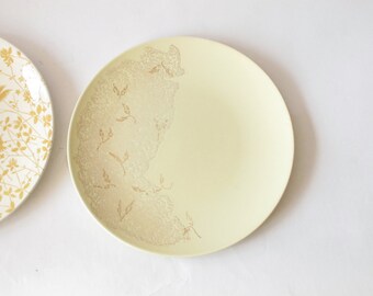Pale green Russel Wright Seeds pattern plate Vintage mid century modern vintage modern american design ceramic dinner plate  Knowles