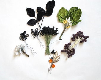 Floral crafting elements or hats or ornaments