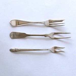 Vintage Collection of 3 silver plate forks