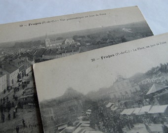 Vintage French post cards black and white travel post cards early 20c.