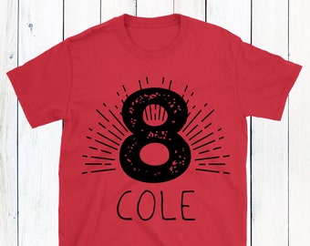 Eighth Birthday Shirt: Custom Name, Boys Turning 8