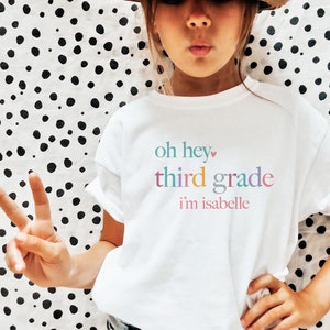 Oh Hey School Shirt - Girls First Day of School Shirt - Back to School Outfit Boho Rainbow - 1st Grade Shirt, Kindergarten Shirt, 2nd Grade