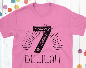 Birthday Shirt Girl 7       Personalized Birthday Girls 7th Birthday Outfit