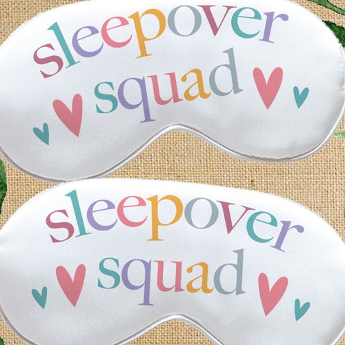 Sleepover Squad Party Favors Satin Eye Masks for Girls Boho Etsy