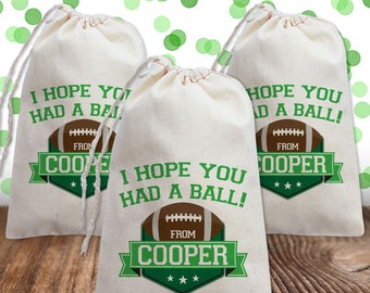 12 Superbowl TAILGATE Party Favors Football Field PAPER Goody Treat Bags SACKS