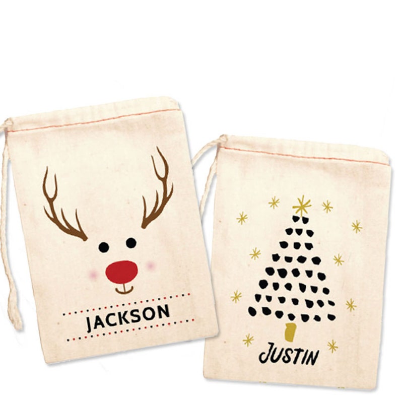 Christmas Gift Bag, Reindeer Gift Bag, Rudolph, Christmas Reindeer, Christmas Gift Wrap image 6