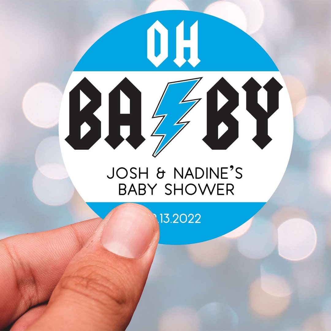 Baby First Rave Sticker Rockstar Baby Shower Stickers: Custom Favor Labels - Etsy