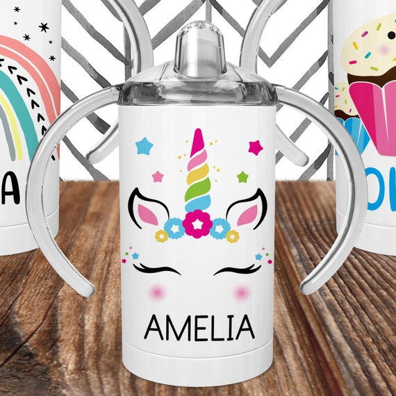 Personalized Sippy Cups for Toddler Girls Custom Sippy Cup 1st Birthday  Girl Gifts Monogrammed Spill Proof Stainless Steel Tumblers 