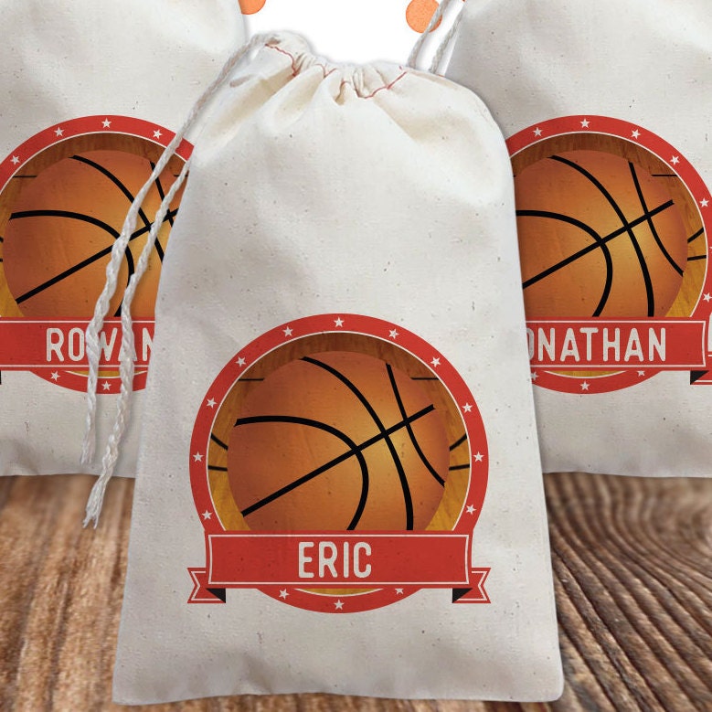 24 PCS Basketball Gift Bags Basketball Party Bags Basketball Goodie Bags  For Basketball Theme Birthday Party Supplies Basketball Snack Bags For Boys