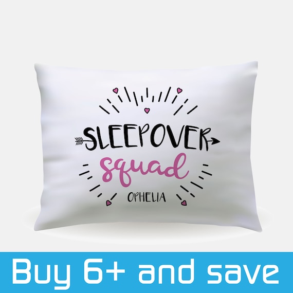 Sleepover Squad Party Favor Pillowcases Personalized Slumber Etsy