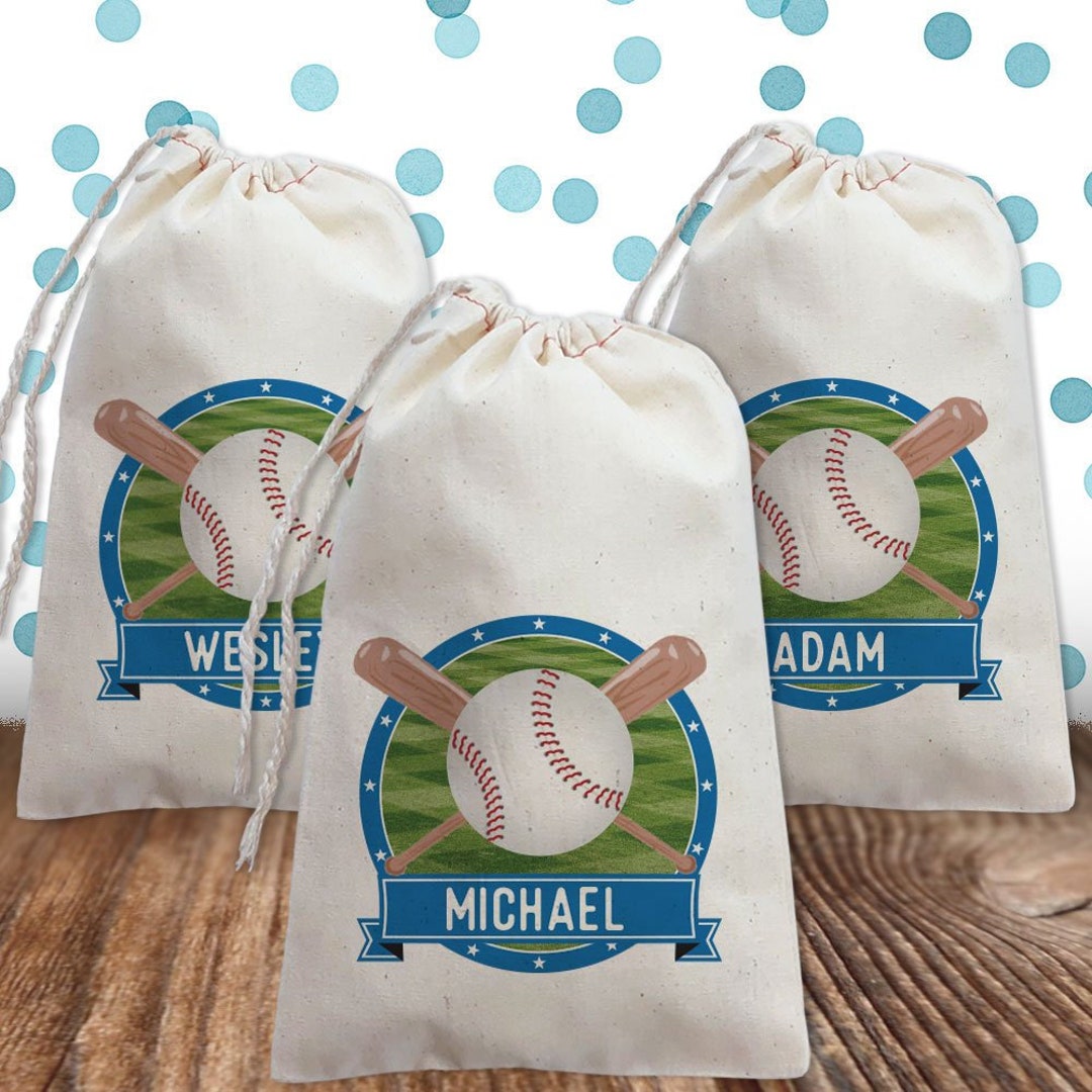 Baseball Birthday Party Favor Bags, Baseball Party Favor, Baseball
