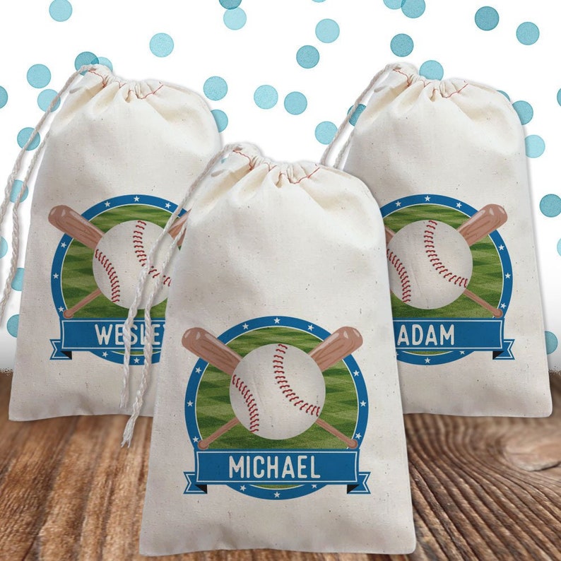 Baseball Birthday Party Favor Bags Baseball Party Favor Etsy