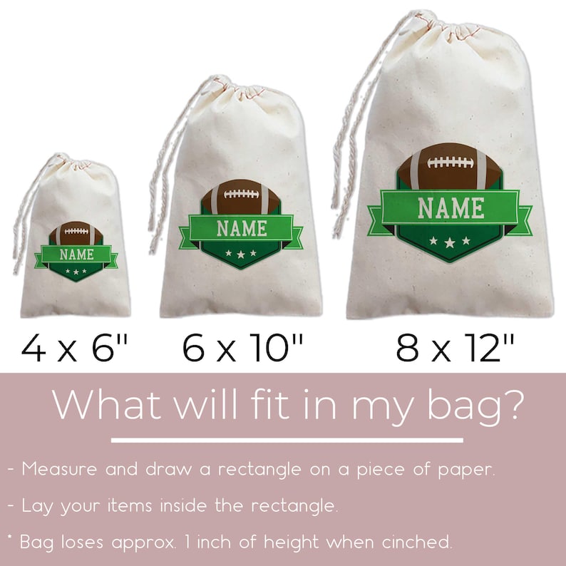 Football Team Custom Football Goodie Bag | Personalized Sports Party Favor Bags image 4