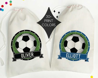 Soccer Birthday Party Favor Bags       Personalized Sports Birthday Goodie Bag for Boys    Custom Soccer Party Decor