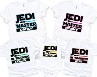 Star Wars Shirts - Family Star Wars T-Shirts - Jedi Shirt Set - Star Wars Dad Gift - Jedi Master Gifts - Star Wars Clothing - Matching Tees