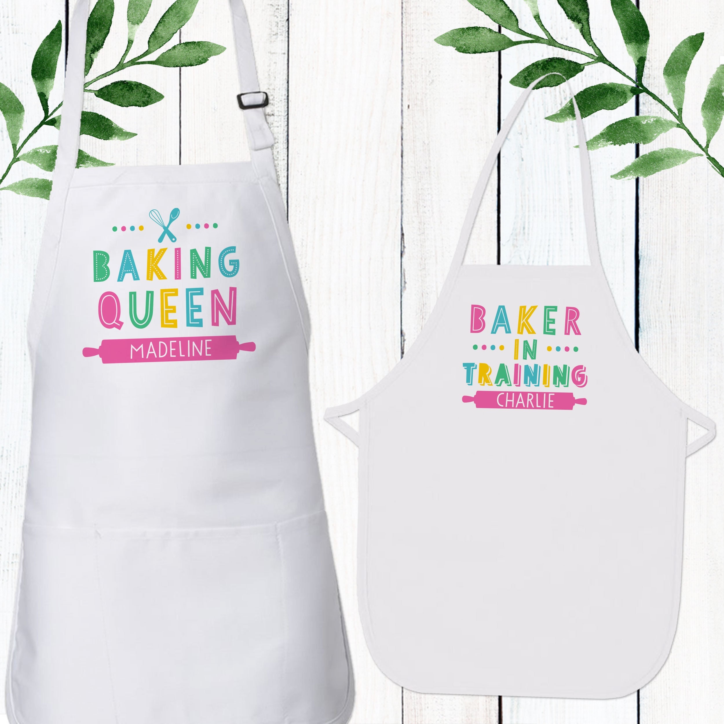 Evergreen Mommy & Me Apron Set Of 2, Pastry Chef & Junior Baker : Target