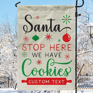 Christmas Decor Outdoors Santa Decoration, Custom Yard Art Garden Flag, Gift for Family