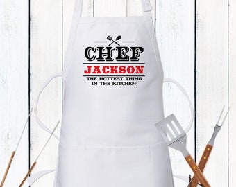 Personalized Chef Apron for Men: Custom Grilling Apron