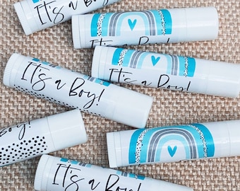 It's a Boy Lip Balm: Blue Rainbow Baby Shower Favors